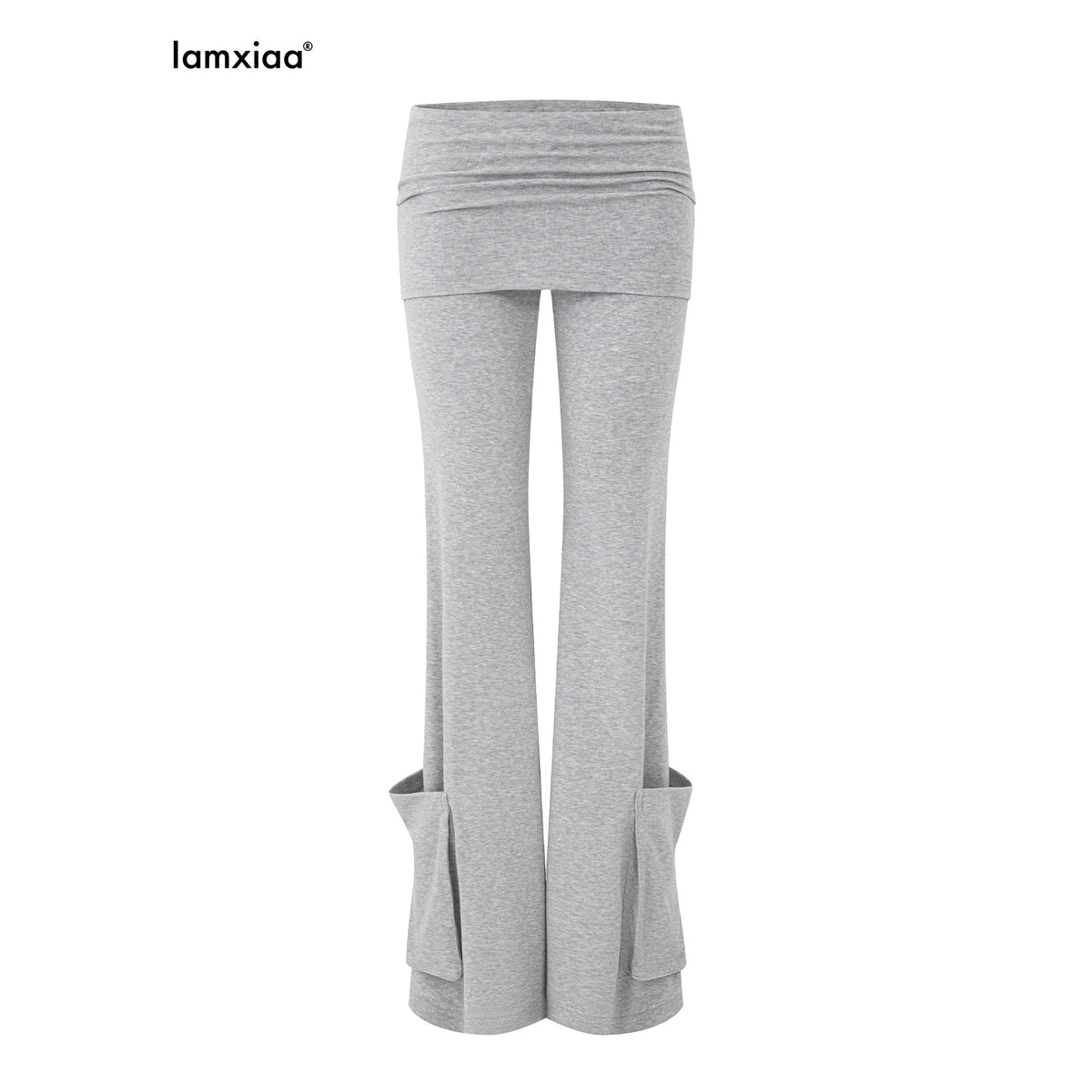 iamxiaa_Black_Grey_Color_Block_Asymmetric_One_Shoulder_Slim_Fit_Women&