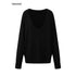 iamxiaa_Black_Grey_Colorblock_Deep_V-neck_Two_Piece_Set_Women&