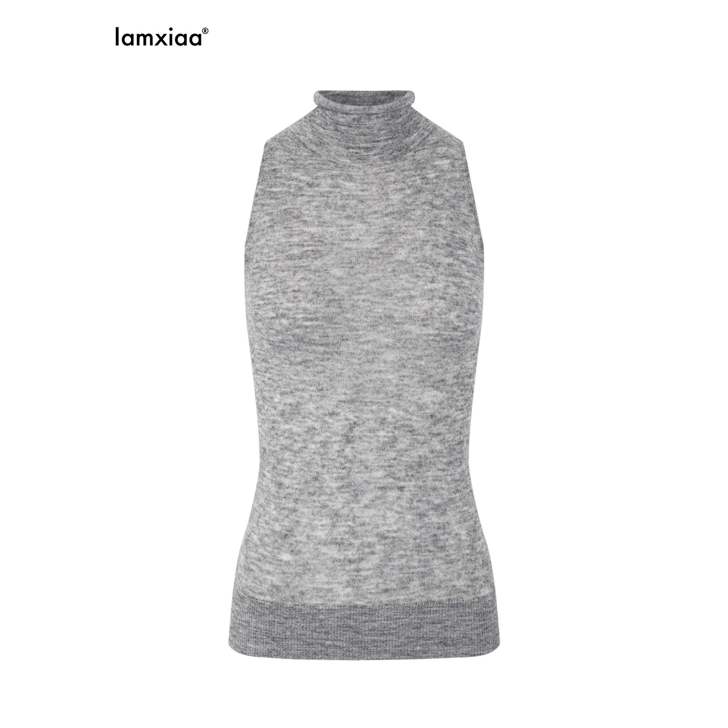 iamxiaa_Black_Grey_Colorblock_Deep_V-neck_Two_Piece_Set_Women&