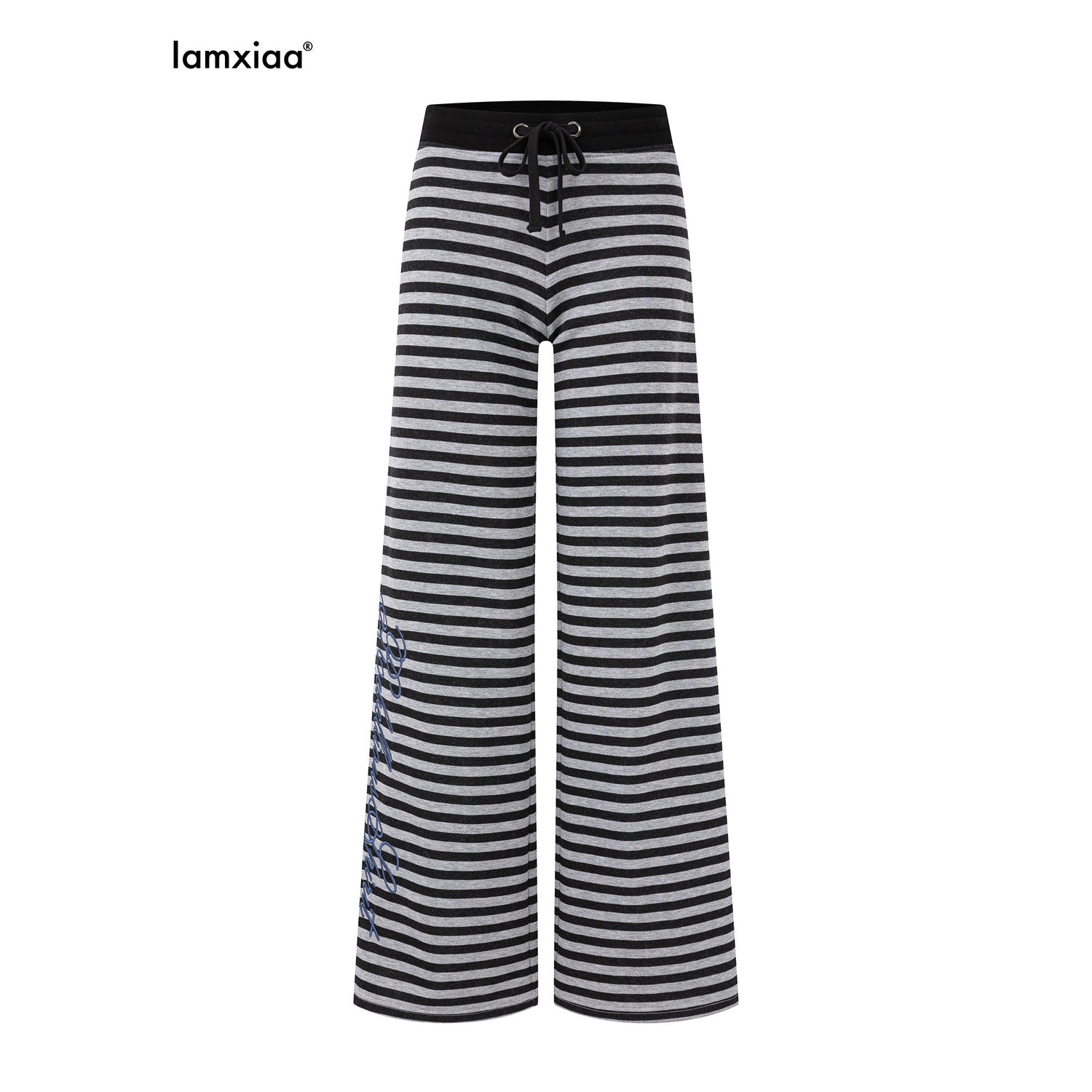 iamxiaa_Black_Grey_Striped_Sequin_Embroidered_Low_Rise_Women&