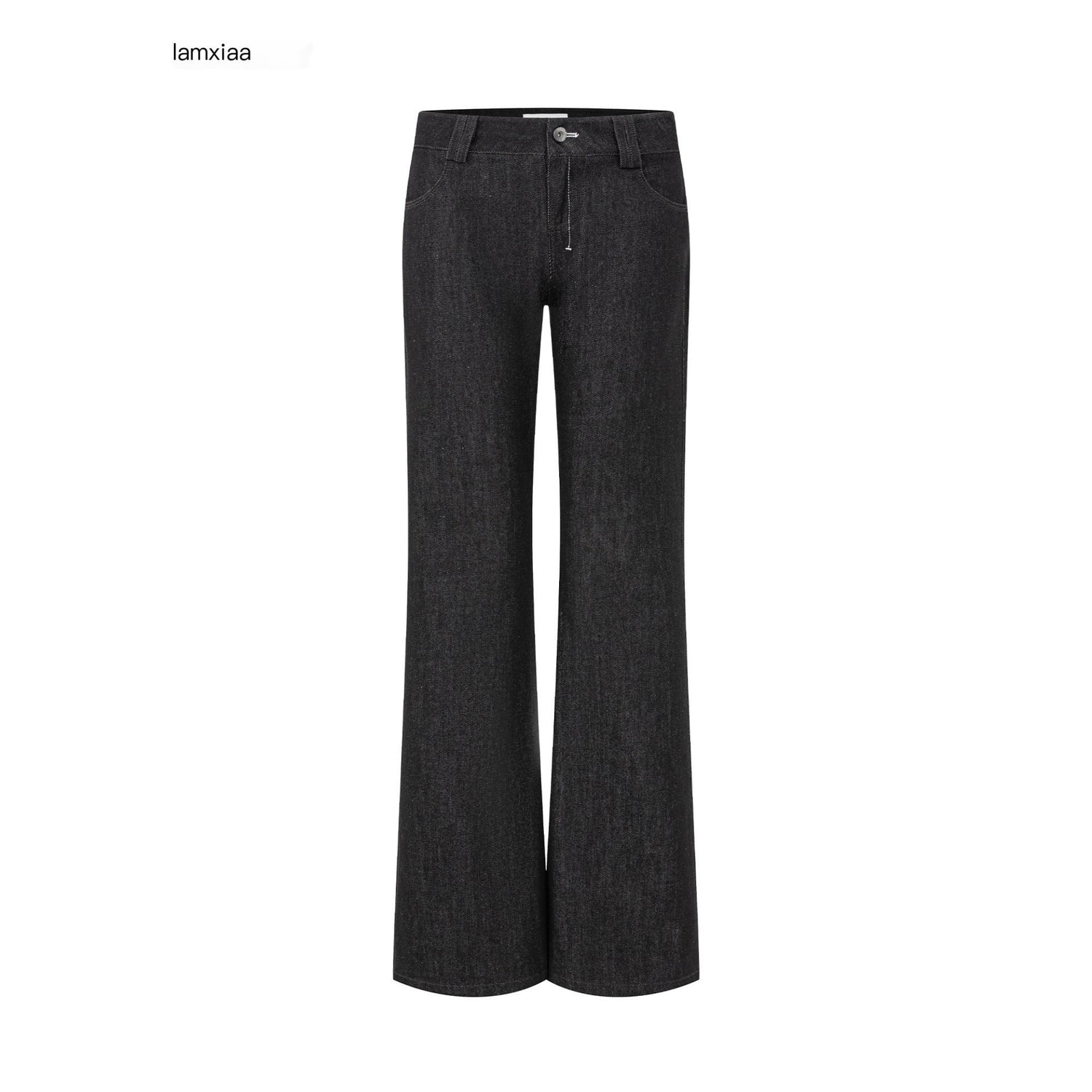 iamxiaa_Black_Twill_Non_Stretch_Low_Rise_Butt_Lifting_Women&