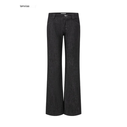 iamxiaa_Black_Twill_Non_Stretch_Low_Rise_Butt_Lifting_Women&