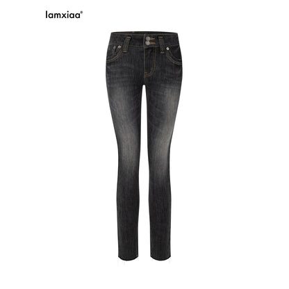 iamxiaa_Black_Vintage_Washed_Double_Button_Whiskered_Women&