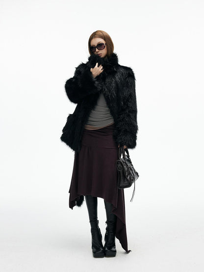 iamxiaa Black Wide Lapel Long Straight Self Tie Belt Women&