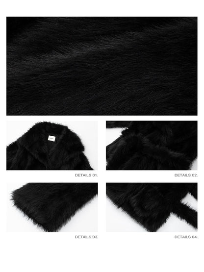 iamxiaa Black Wide Lapel Long Straight Self Tie Belt Women&