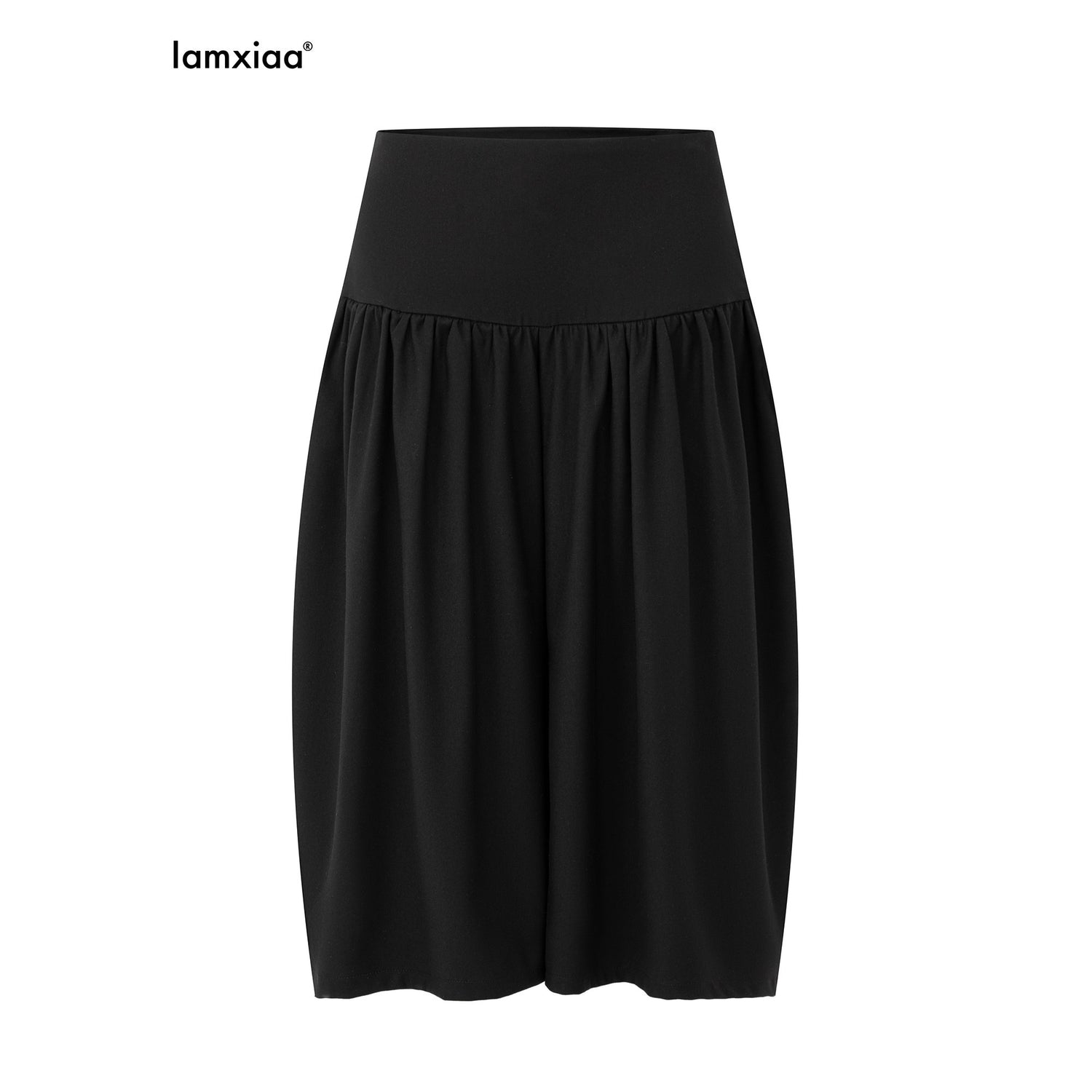 iamxiaa_Bubble_Texture_Ruched_Low_Rise_Wide_Waist_Slimming_Loose_Women&