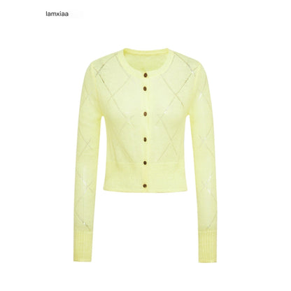 iamxiaa_Coffee_Yellow_Two_Tone_Hollow_Diamond_Knit_Women&