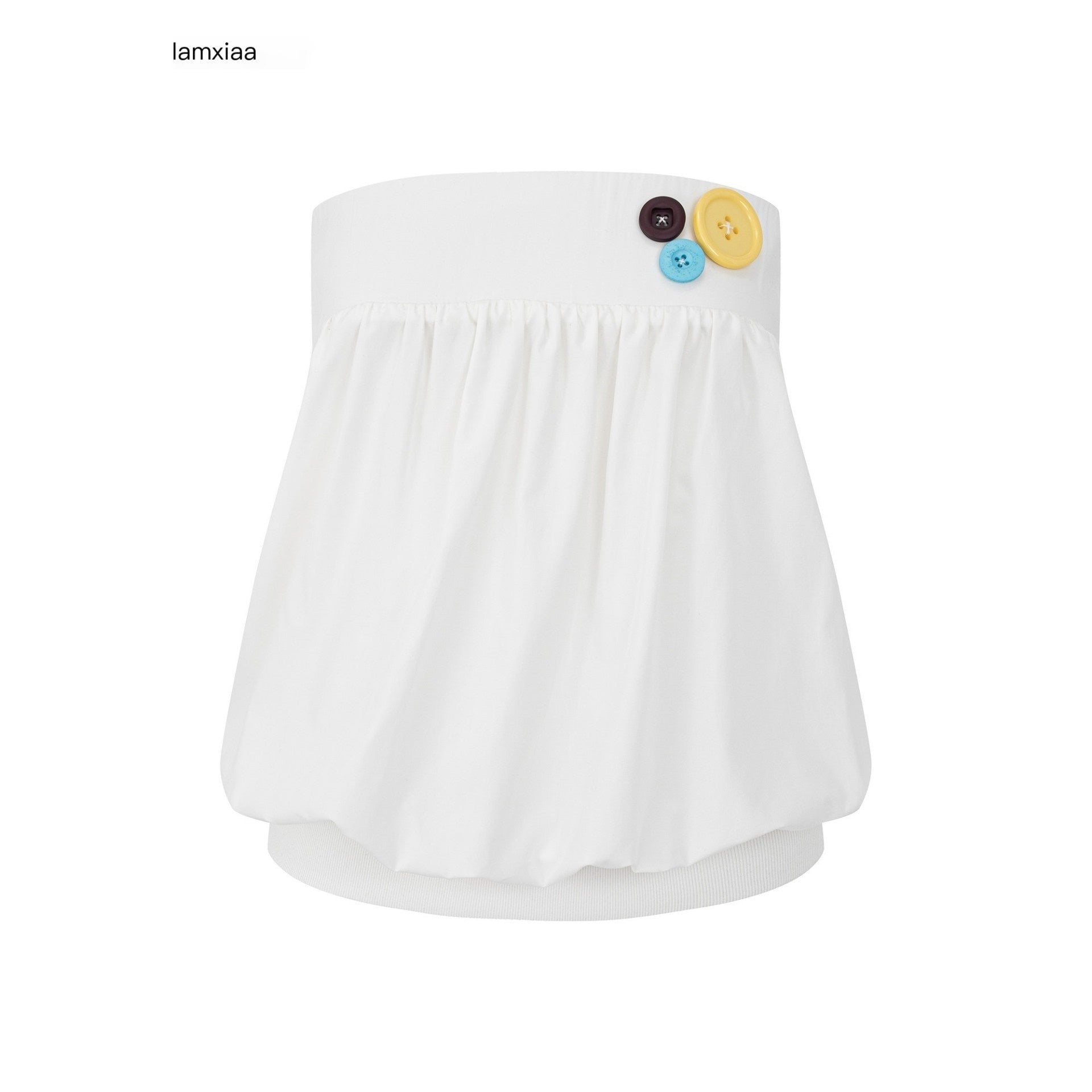 iamxiaa_Cool_Smooth_Button_Detail_Tulip_Hem_Loose_Fit_Women&