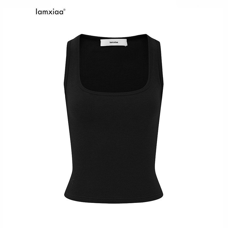 iamxiaa_Cropped_Brushed_U_Neck_Slim_Fit_Women&