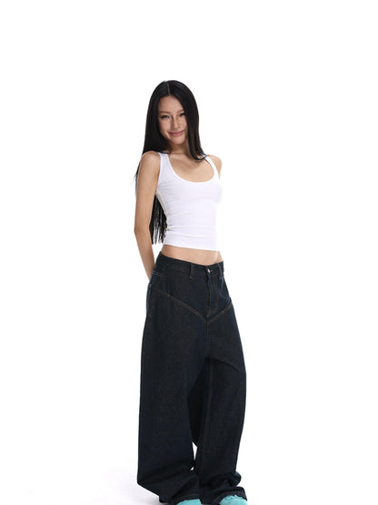 iamxiaa Cropped Brushed U Neck Slim Fit Women&