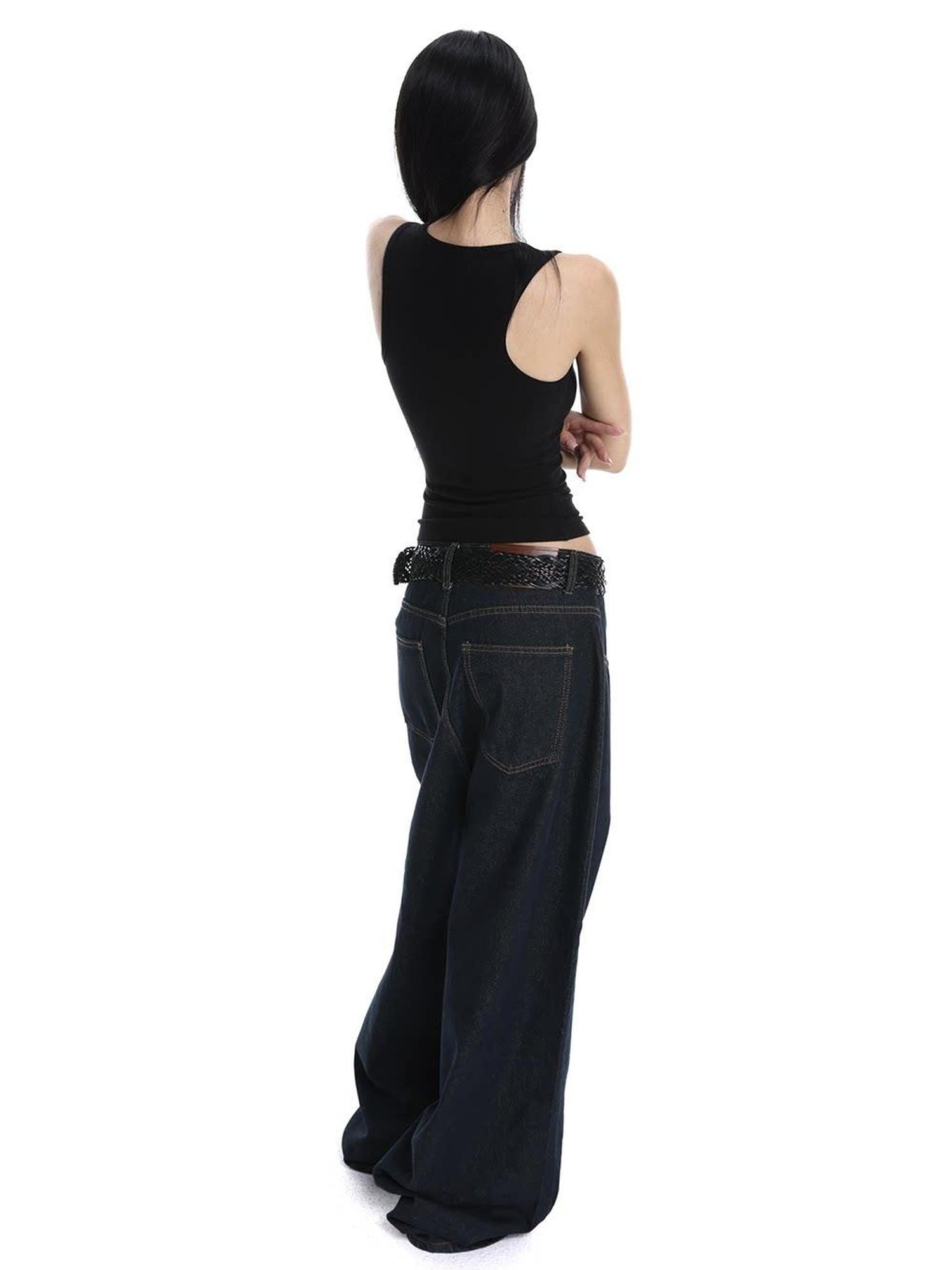 iamxiaa Cropped Brushed U Neck Slim Fit Women&