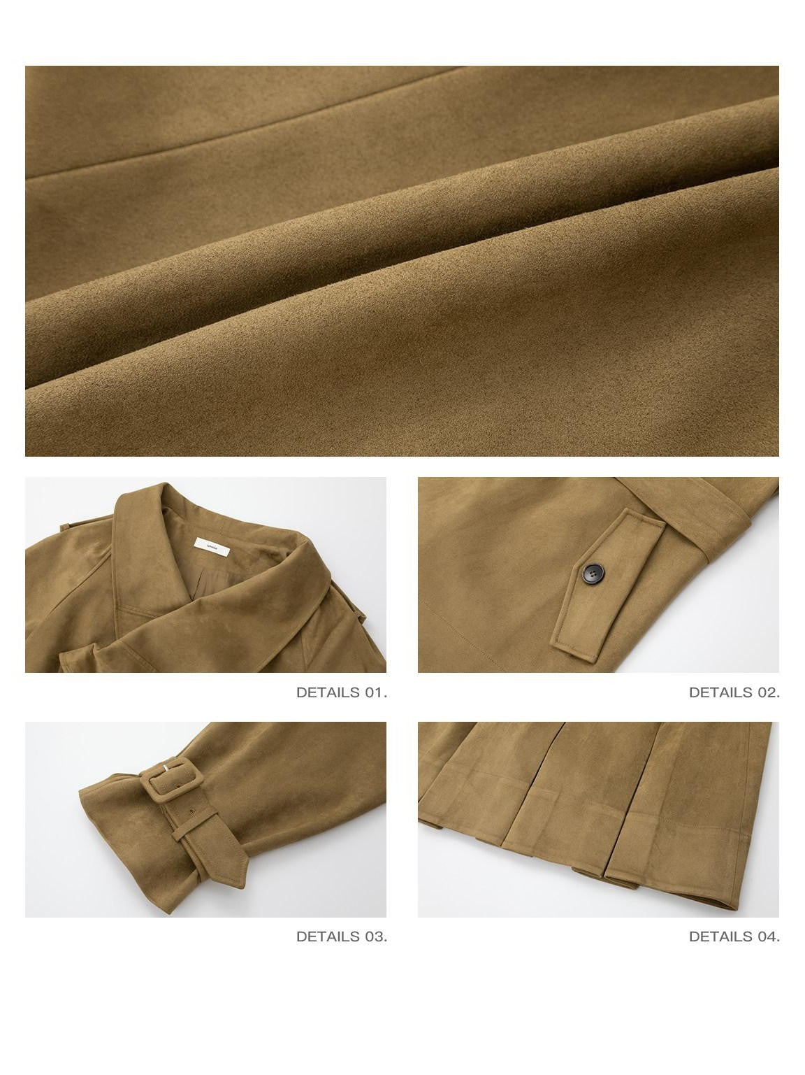 iamxiaa Cropped Large Lapel Wavy Placket Asymmetric Buttons Women&