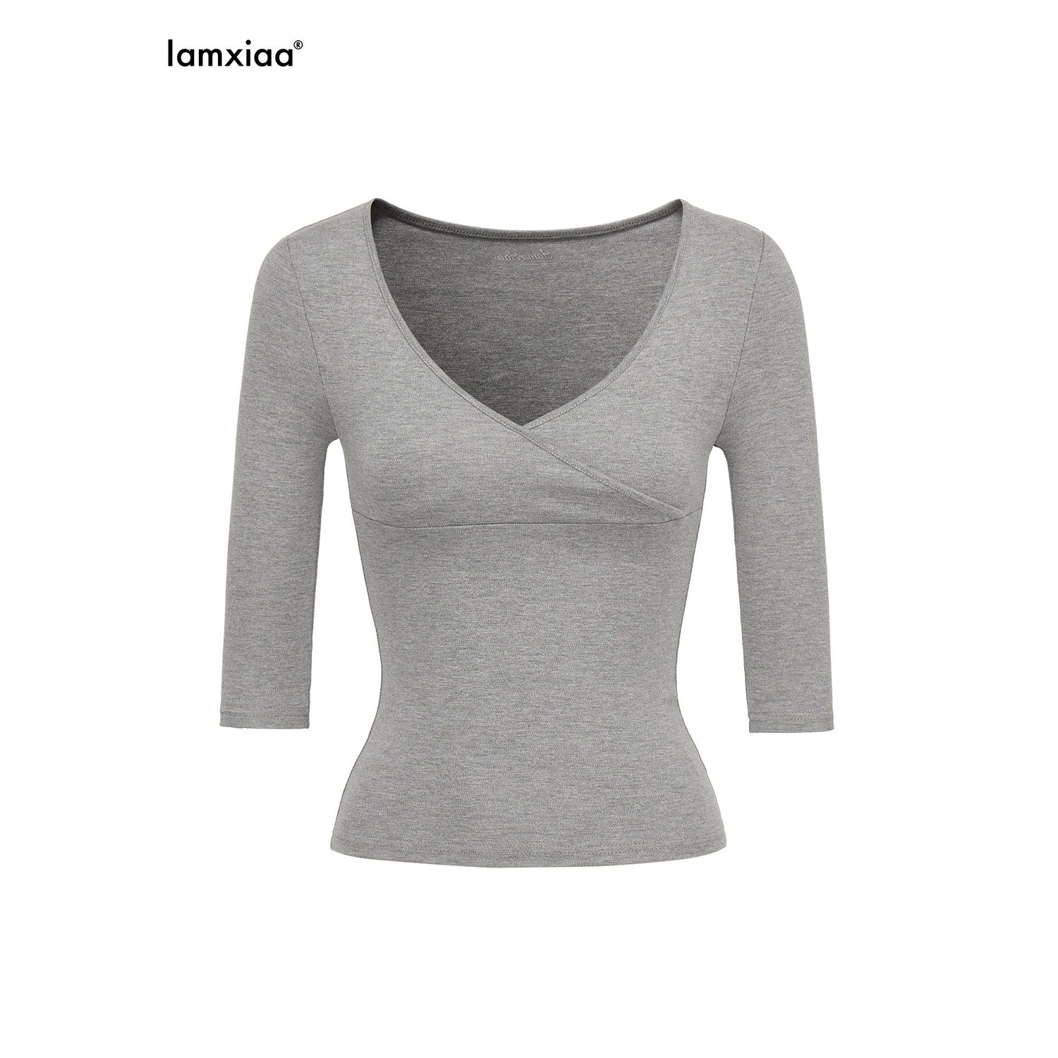 iamxiaa_Crossover_V-neck_Slim_Fit_Wide_Cuff_Women&