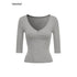 iamxiaa_Crossover_V-neck_Slim_Fit_Wide_Cuff_Women&