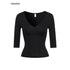 iamxiaa_Crossover_V-neck_Slim_Fit_Wide_Cuff_Women&