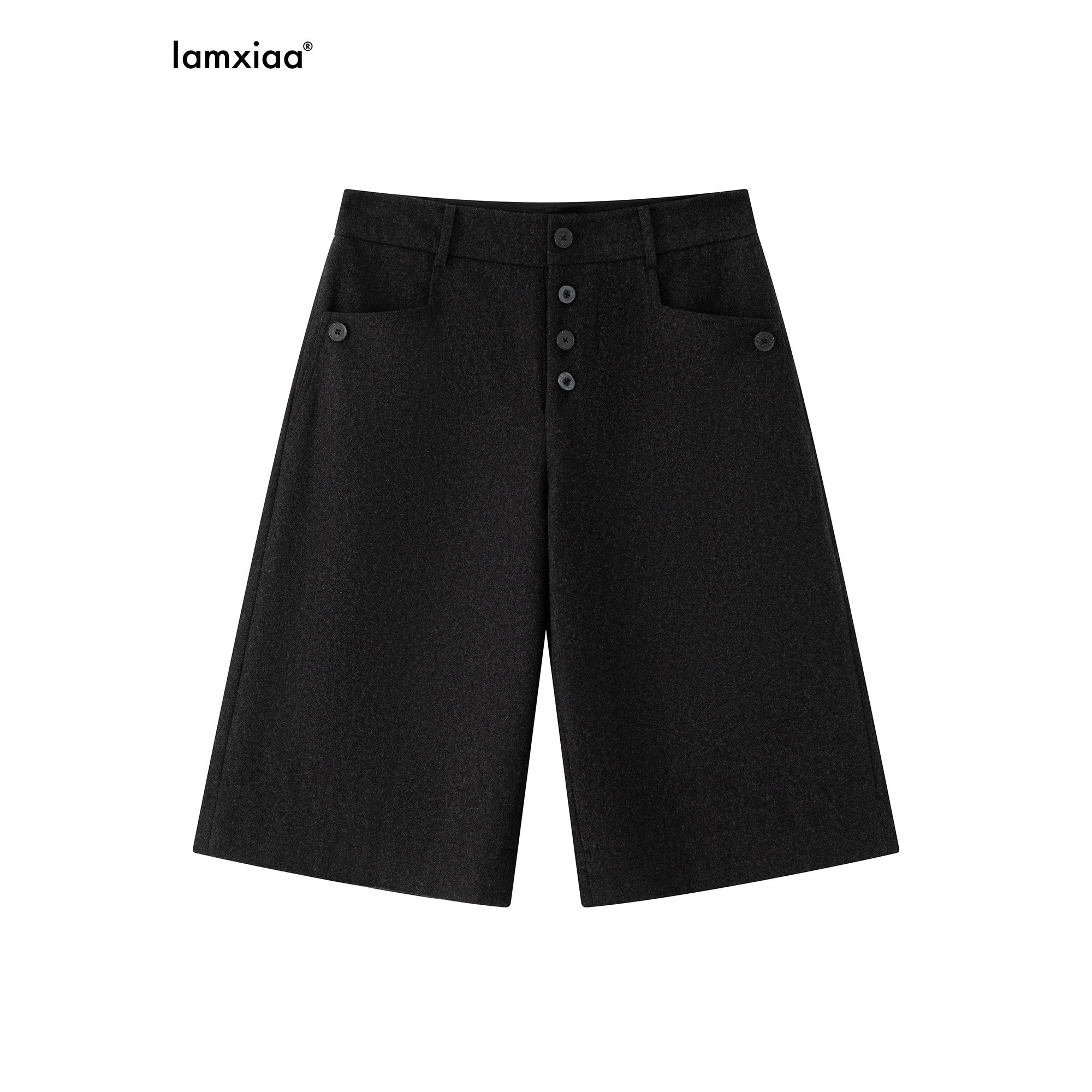 iamxiaa_Dark_Gray_Handstitched_Textured_Buttoned_A_Line_Women&