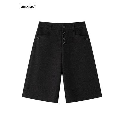 iamxiaa_Dark_Gray_Handstitched_Textured_Buttoned_A_Line_Women&