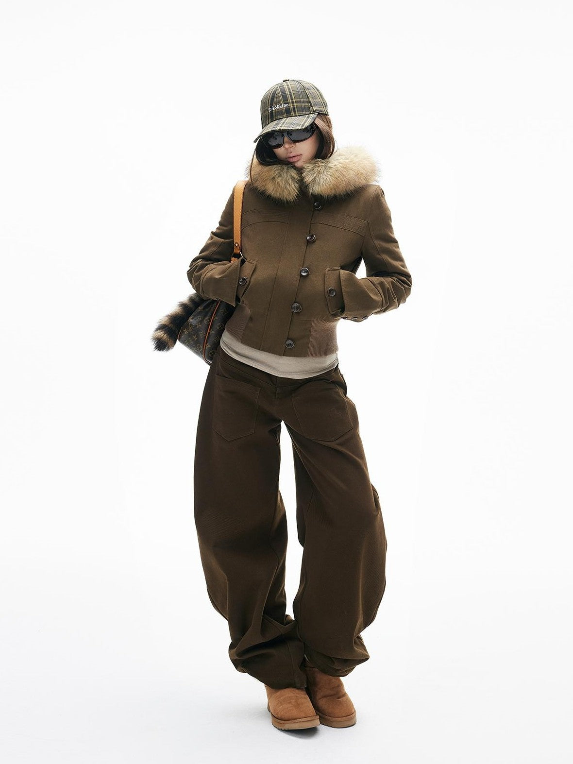 iamxiaa Deconstructed Reverse Pocket Twill Texture Women&