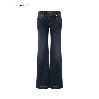 iamxiaa_Deep_Navy_Contrast_Stitch_Ultra_Low_Rise_Five_Pocket_Women&