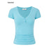 iamxiaa_Deep_Sweetheart_Henley_Ruching_Cap_Sleeve_Women&