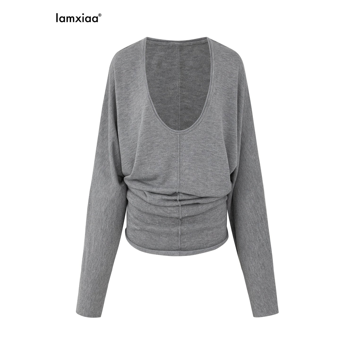 iamxiaa_Deep_U_Neck_Center_Seam_Batwing_Sleeve_Women&