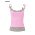 iamxiaa_Deep_U_Neck_Small_Print_Colorblock_Layered_Two_Piece_Women&
