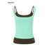 iamxiaa_Deep_U_Neck_Small_Print_Colorblock_Layered_Two_Piece_Women&