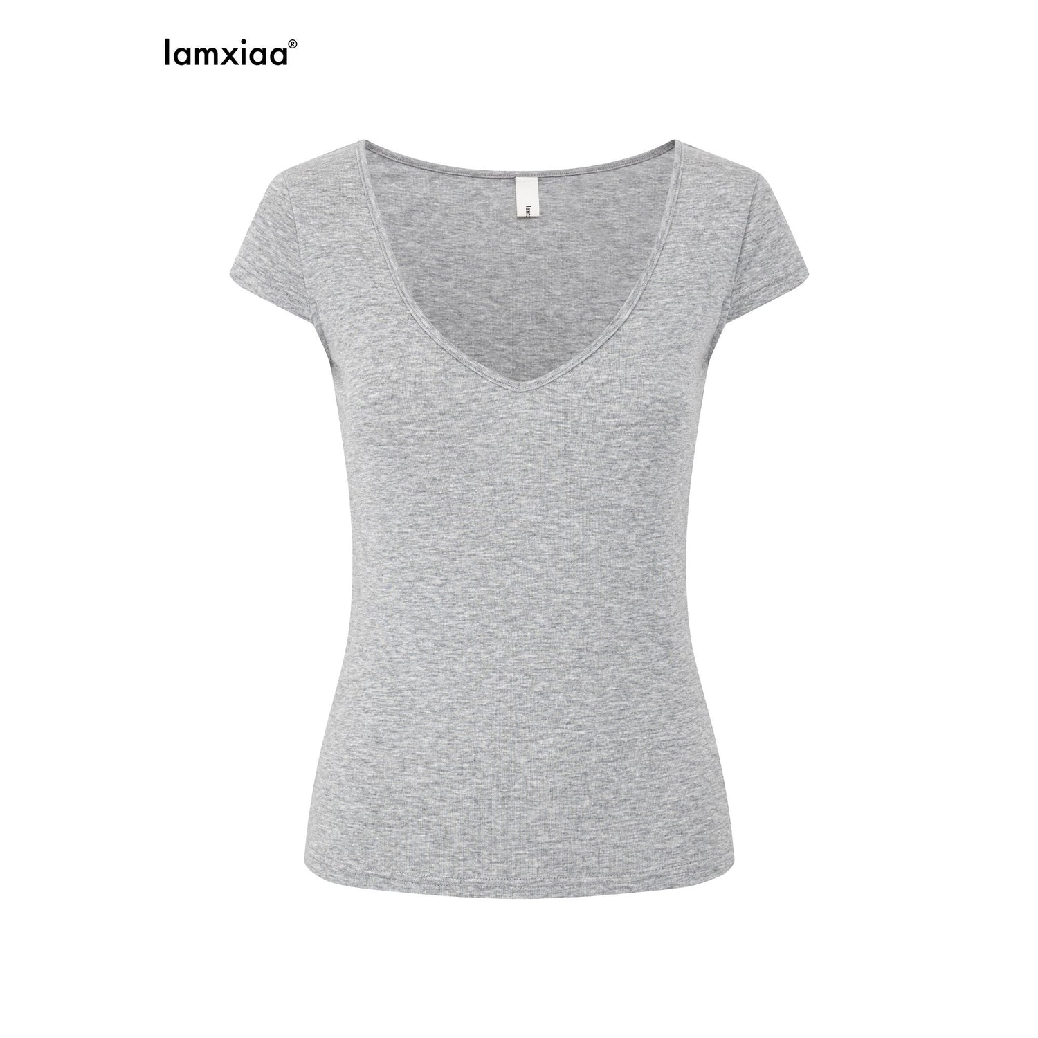 iamxiaa_Deep_V-neck_Cap_Sleeves_Fitted_Waist_Women&