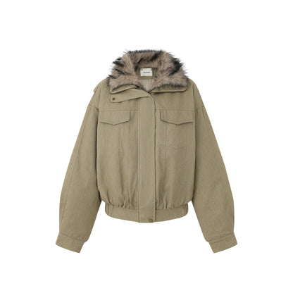 iamxiaa_Detachable_Fur_Collar_Cropped_Parka_Women&