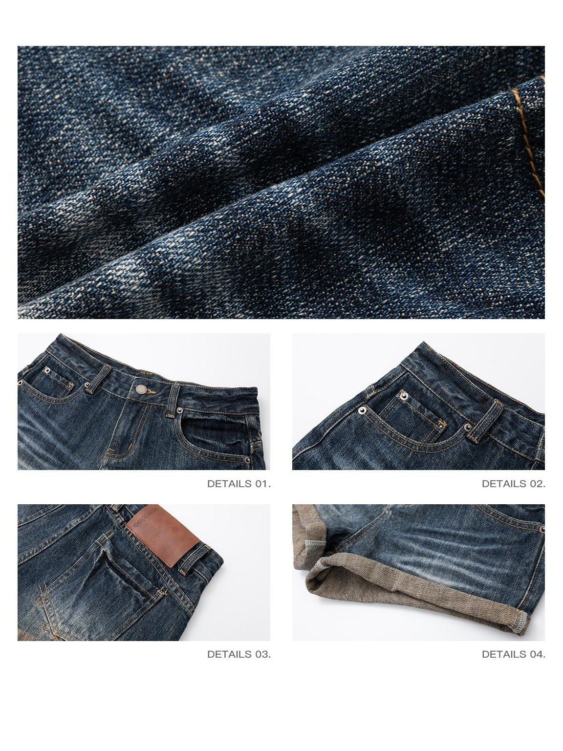 iamxiaa Distressed Washed Slub Diagonal Cuff High Rise Slim Women&