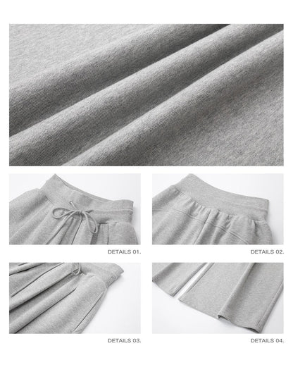 iamxiaa Double Pleated Low Rise Drawstring Wide Waist Women&