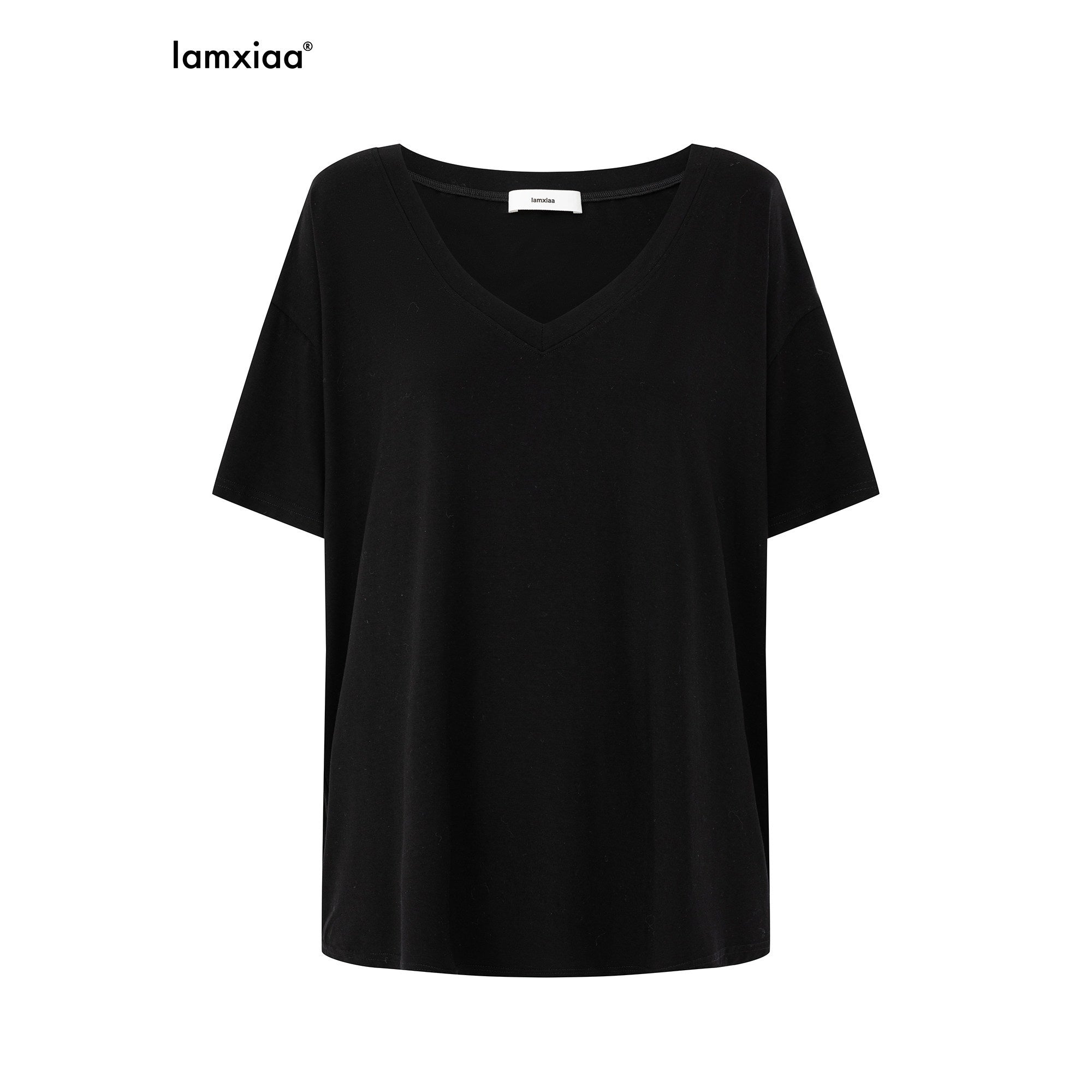 iamxiaa_Drapey_Soft_Deep_V_Drop_Shoulder_Half_Sleeve_Loose_Women&