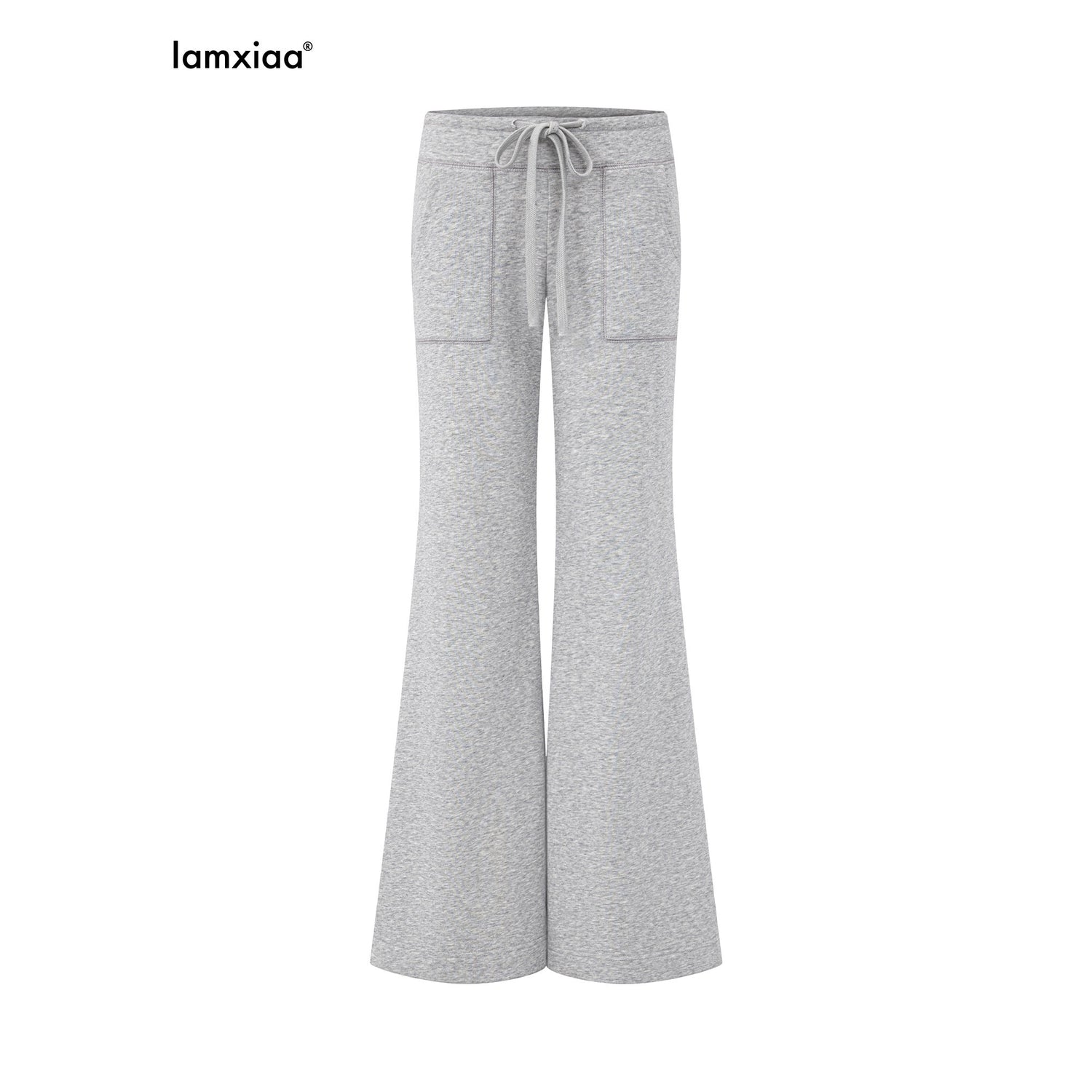 iamxiaa_Drawstring_Low_Rise_Patch_Pockets_Micro_Flare_Women&