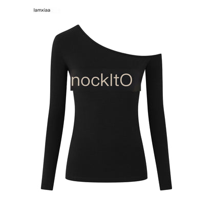 iamxiaa_Embroidered_Asymmetric_One_Shoulder_Knit_Slim_Fit_Women&