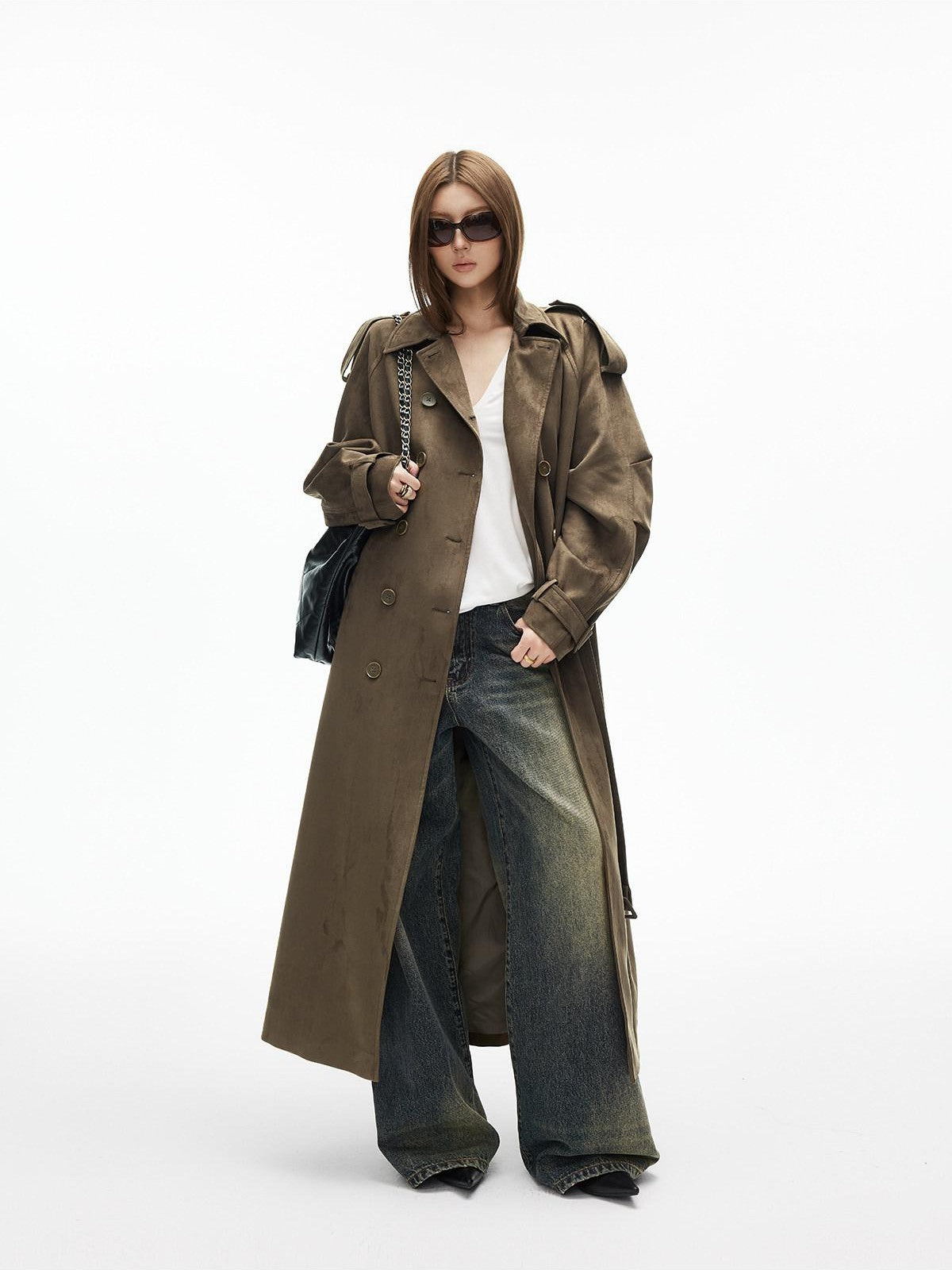 iamxiaa Extended Shoulder Tabs Puffed Sleeves Women&
