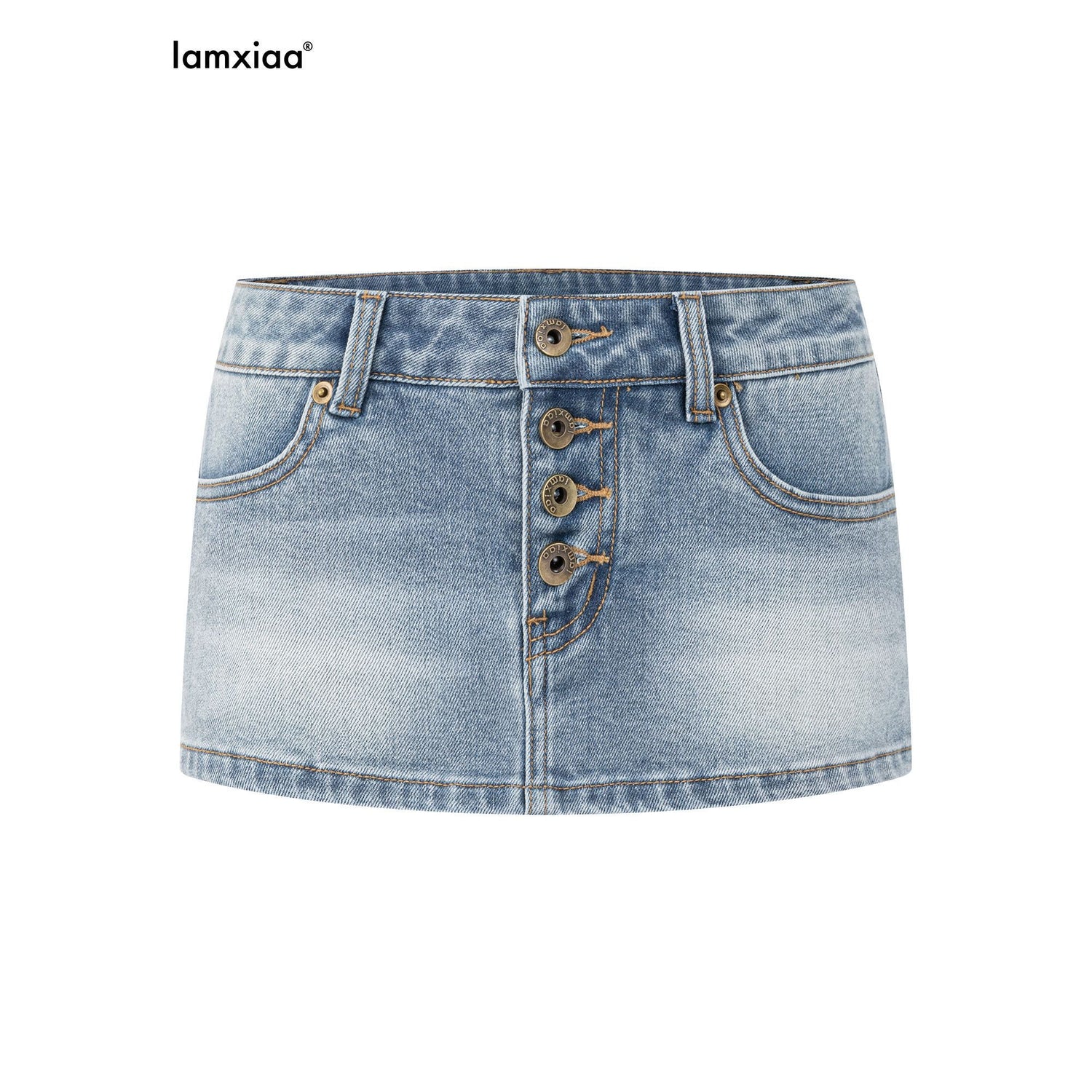 iamxiaa_Faded_Washed_Button_Low_Waist_Hip_Hugging_Women&
