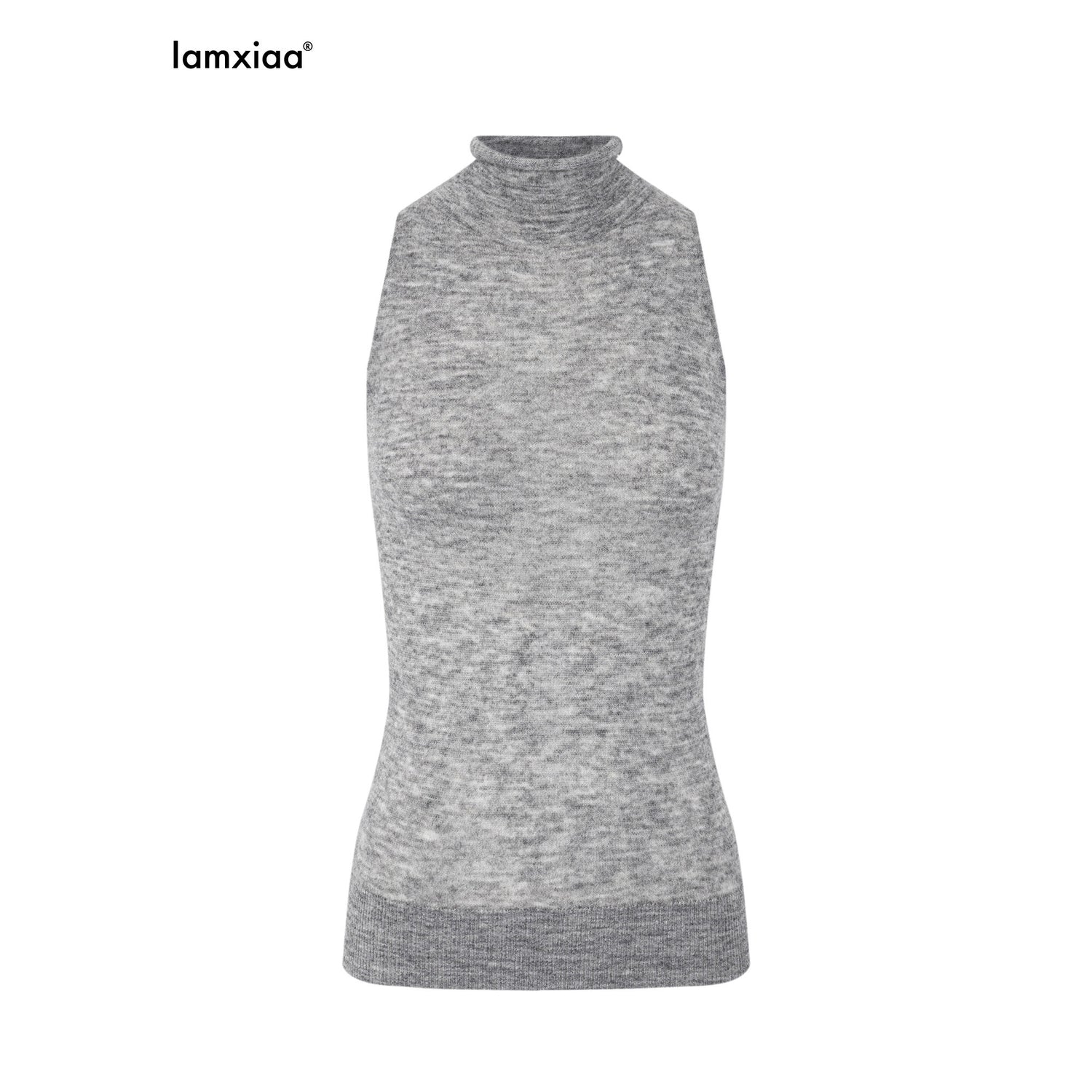 iamxiaa_Fine_Knit_Sheer_Stand_Collar_Slim_Rolled_Hem_Women&