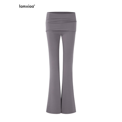 iamxiaa_Foldover_Waist_Low_Rise_Skirted_Slimming_Women&