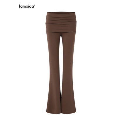 iamxiaa_Foldover_Waist_Low_Rise_Skirted_Slimming_Women&