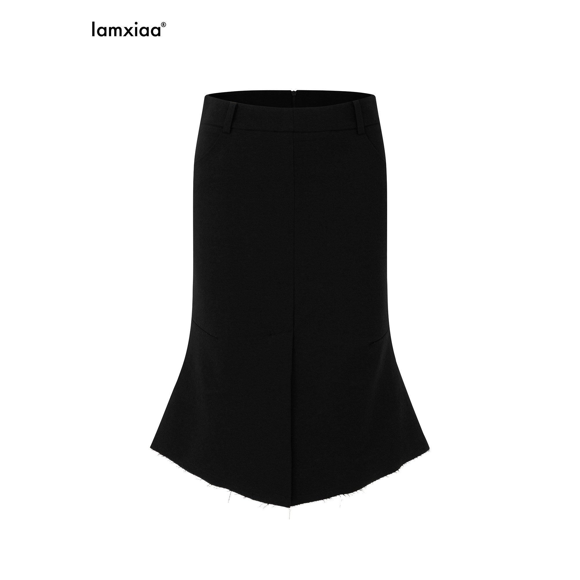 iamxiaa_Front_Slit_Panel_Asymmetric_Hem_Slimming_Women&