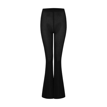 iamxiaa_Halter_Neck_Mesh_Flared_Pants_Women&