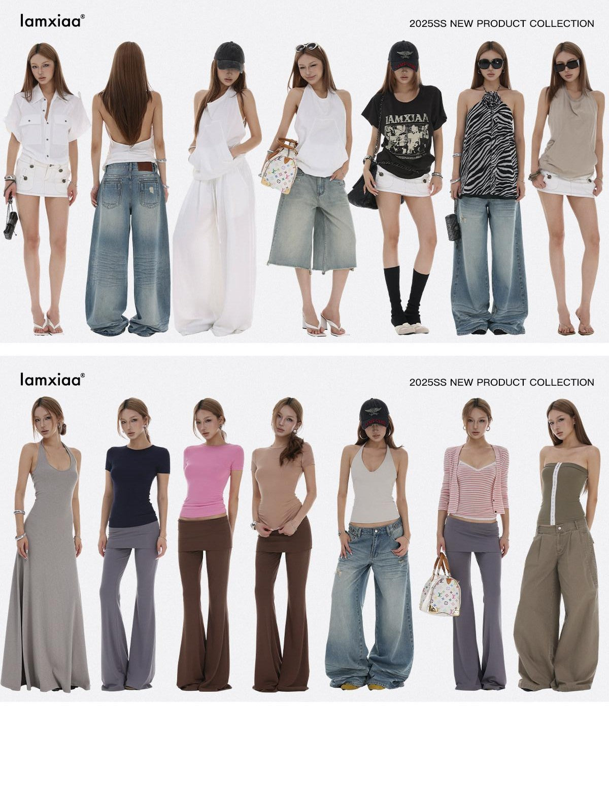 iamxiaa Halter Neck Open Back Drawstring Kangaroo Pocket Women&