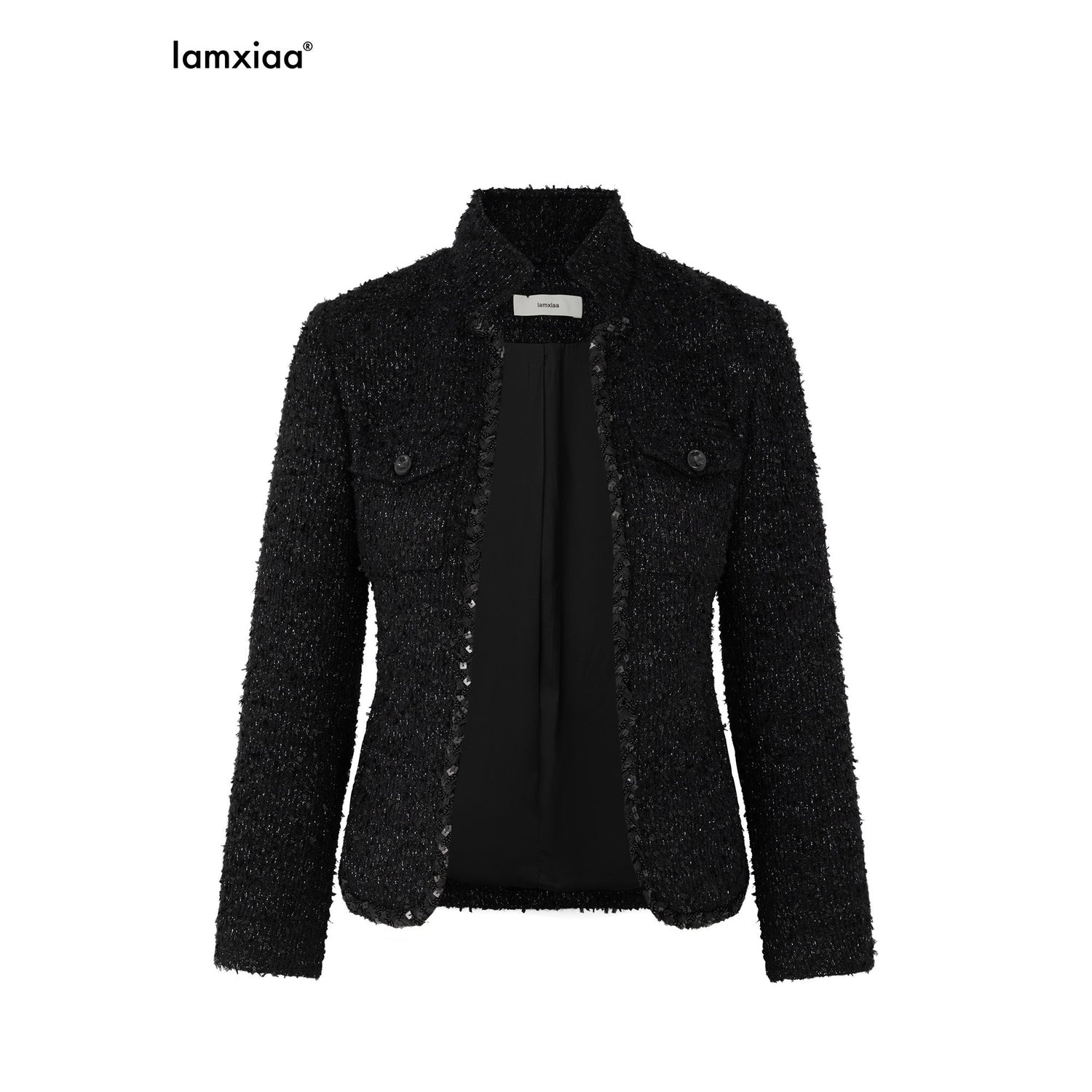 iamxiaa_Handwoven_Ribbon_Stand_Collar_Slim_Waist_Women&