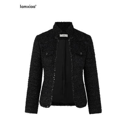 iamxiaa_Handwoven_Ribbon_Stand_Collar_Slim_Waist_Women&