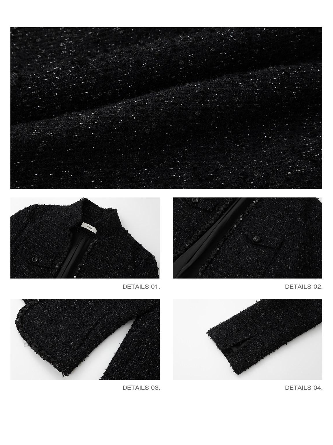 iamxiaa Handwoven Ribbon Stand Collar Slim Waist Women&