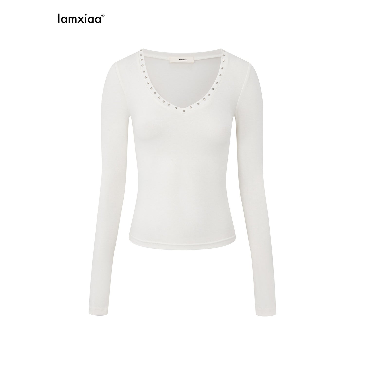 iamxiaa_Heart_V-neck_Rhinestone_Studded_Women&