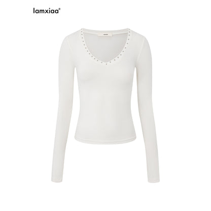 iamxiaa_Heart_V-neck_Rhinestone_Studded_Women&