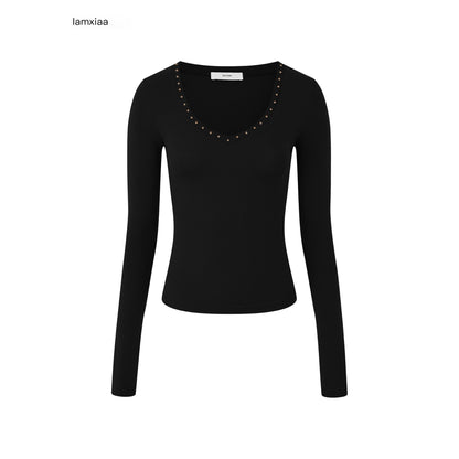 iamxiaa_Heart_V-neck_Rhinestone_Studded_Women&