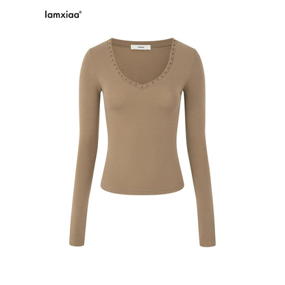 iamxiaa_Heart_V-neck_Rhinestone_Studded_Women&