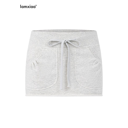 iamxiaa_Heather_Gray_Drawstring_Wide_Rib_Low_Waist_Women&